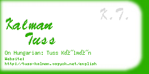 kalman tuss business card